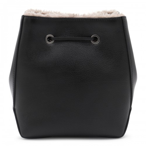 BLACK LEATHER SATCHEL