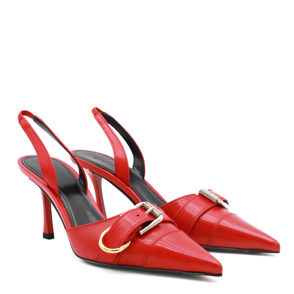 RED LEATHER PUMPS