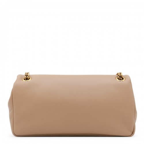 BEIGE LEATHER SHOULDER BAG