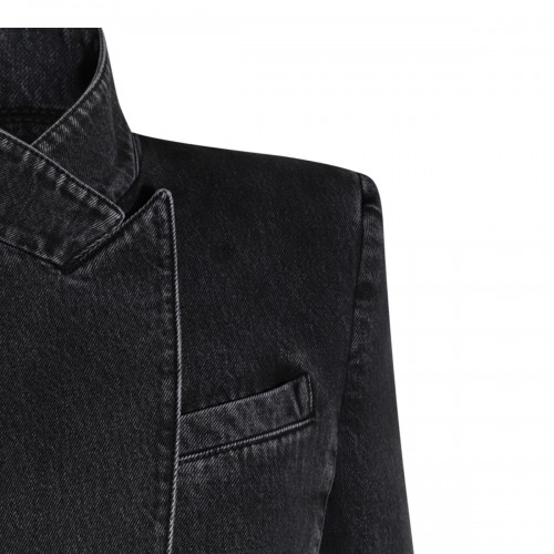 BLACK DENIM COTTON BLAZER