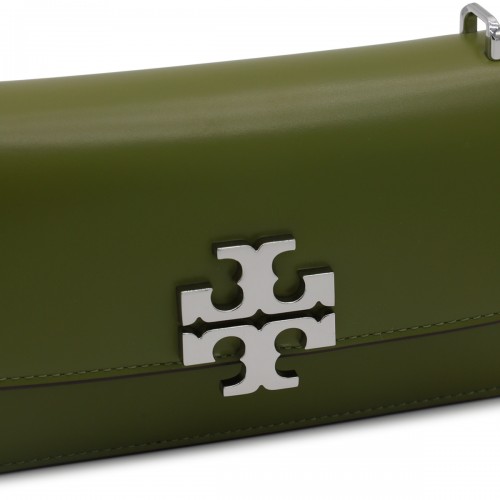 DARK GREEN LEATHER CROSSBODY BAG