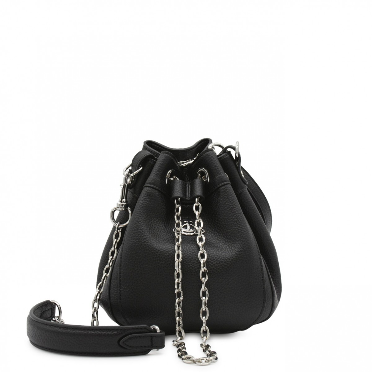 BLACK LEATHER SATCHEL