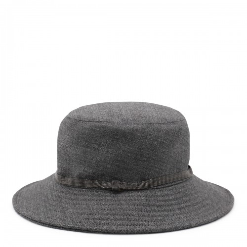 GREY WOOL BUCKET HAT