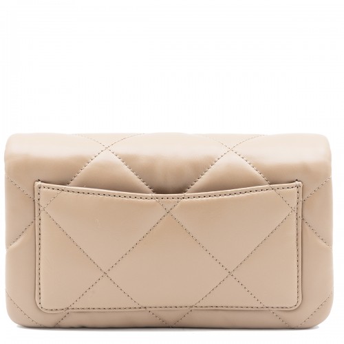 BEIGE LEATHER MINI BAG