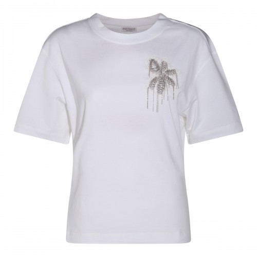 WHITE COTTON T-SHIRT