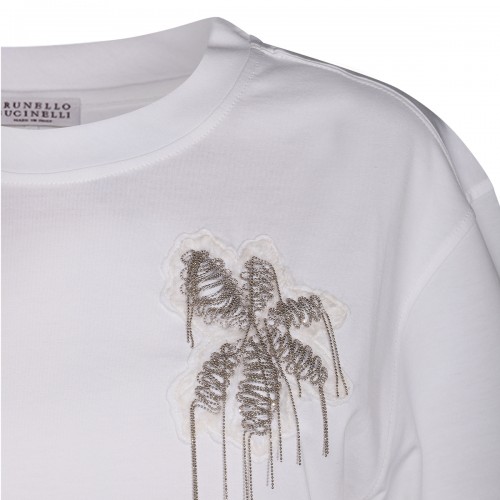 WHITE COTTON T-SHIRT