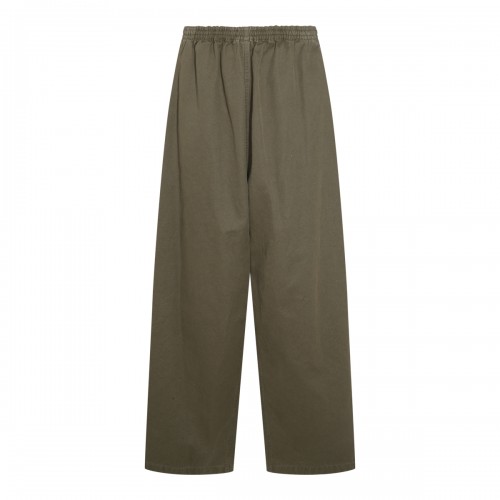 DARK GREEN COTTON PANTS