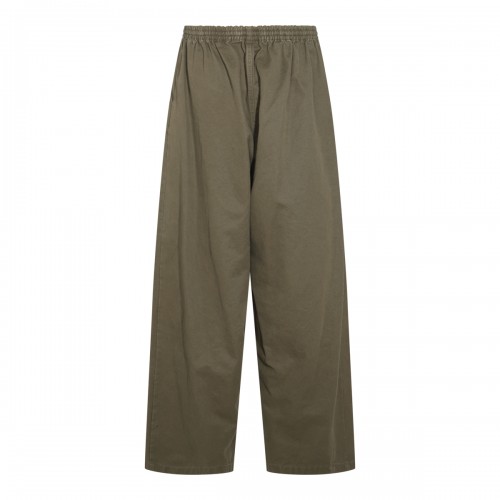 DARK GREEN COTTON PANTS