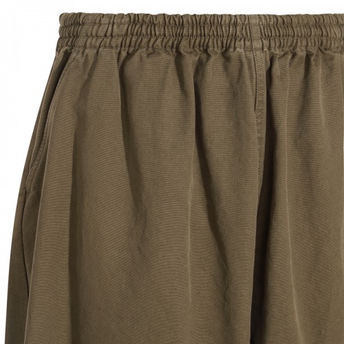 DARK GREEN COTTON PANTS