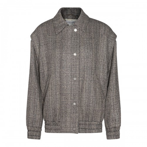 GREY WOOL CASUAL JACKET