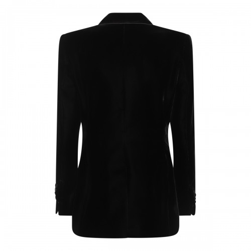 BLACK VISCOSE BLAZER