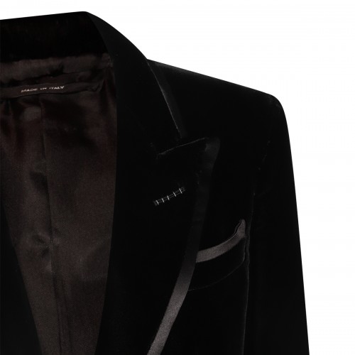 BLACK VISCOSE BLAZER