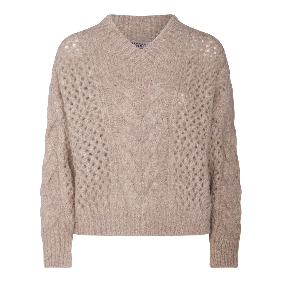 BEIGE WOOL KNITWEAR