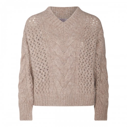 BEIGE WOOL KNITWEAR