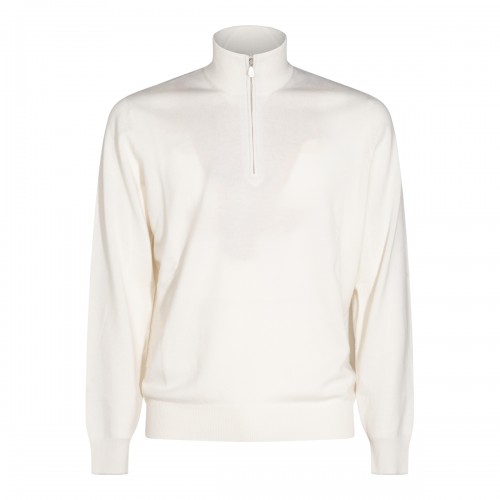 WHITE WOOL KNITWEAR