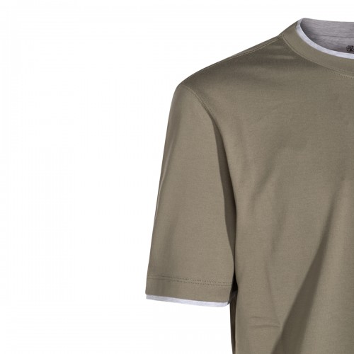 GREY GREEN COTTON T-SHIRT