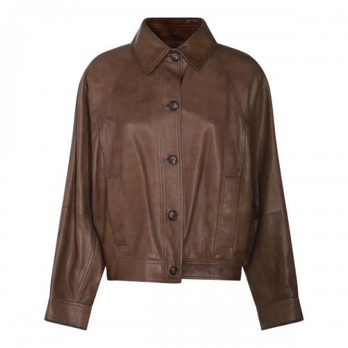 BROWN LEATHER JACKET