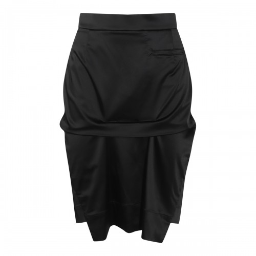 BLACK MIDI SKIRT