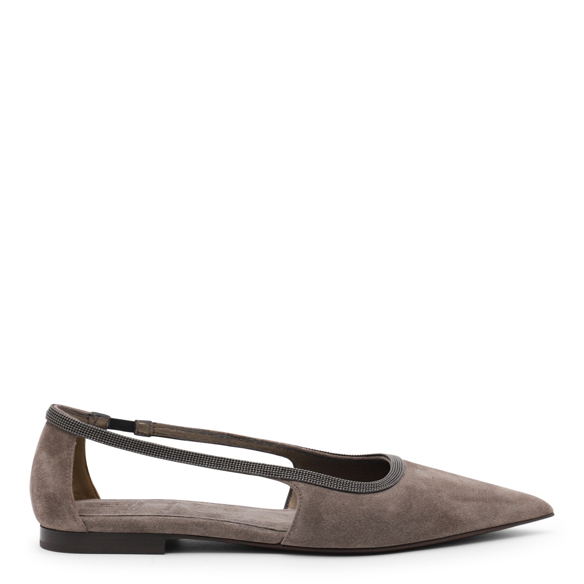 BROWN LEATHER FLATS