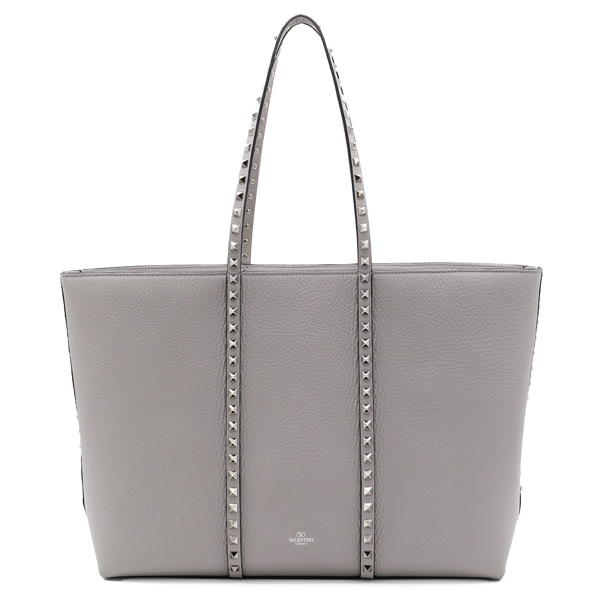 DARK GREY LEATHER TOTE BAG