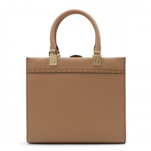 BEIGE LEATHER SUNSHINE MEDIUM TOTE BGA