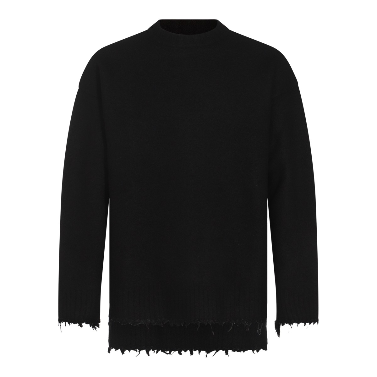 BLACK WOOL KNITWEAR