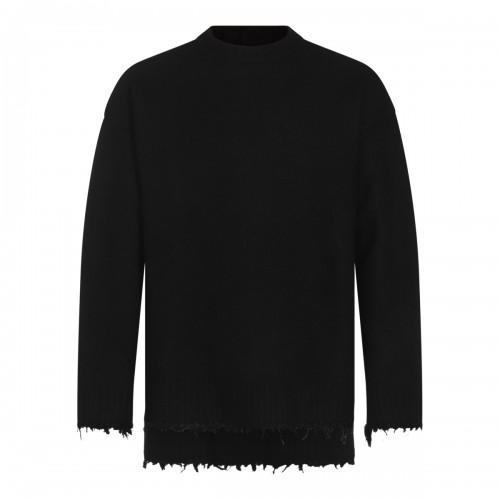 BLACK WOOL KNITWEAR