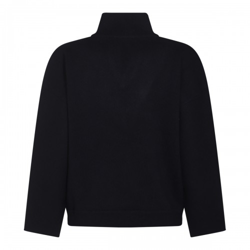 BLACK WOOL SWEATSHIRT