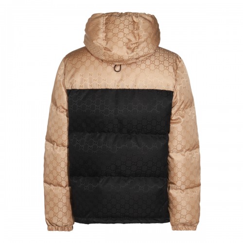 BLACK AND BEIGE DOWN JACKET