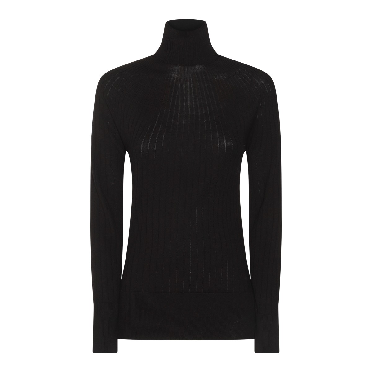 BLACK WOOL KNITWEAR