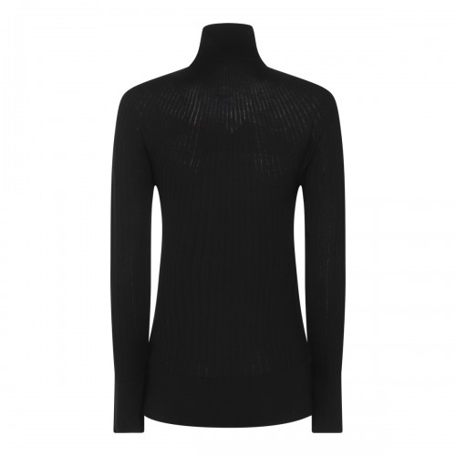 BLACK WOOL KNITWEAR