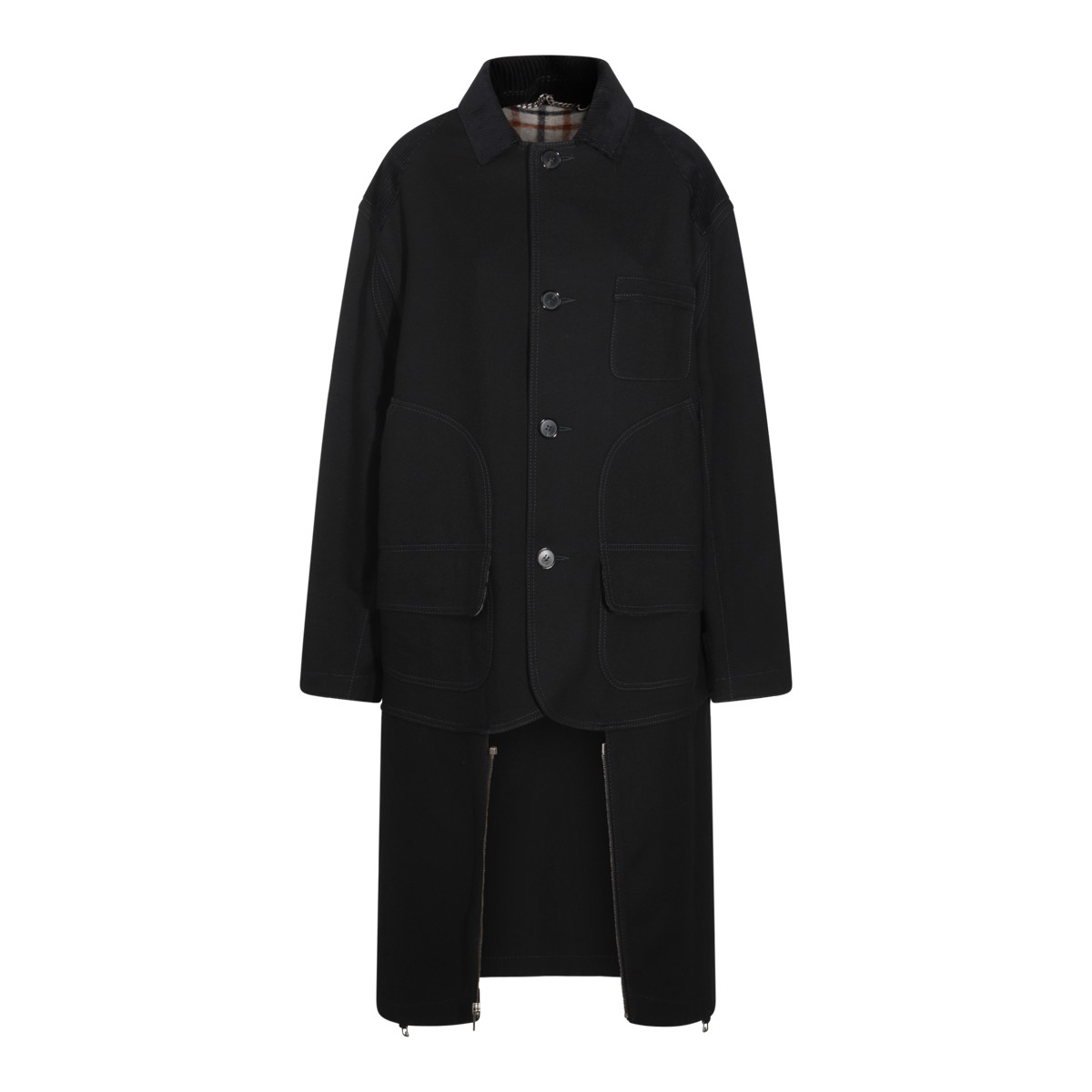 BLACK WOOL COAT