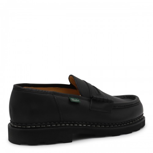 BLACK LEATHER REIMS LOAFERS