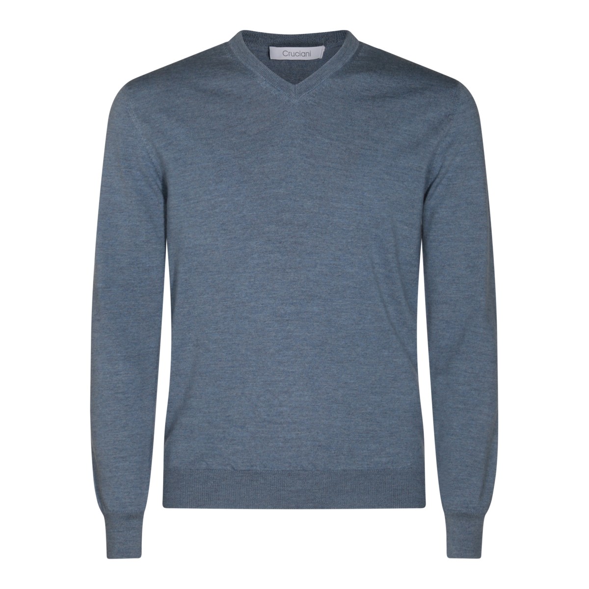 LIGHT BLUE WOOL KNITWEAR