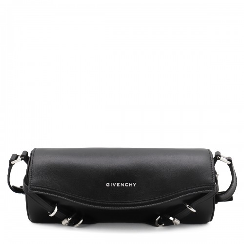 BLACK LEATHER CROSSBODY BAG