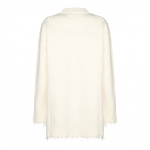 WHITE WOOL KNITWEAR