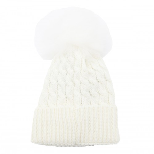 WHITE WOOL HAT