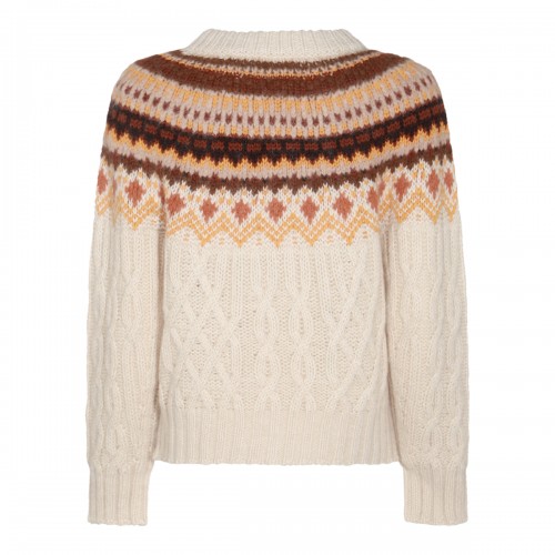 WHITE WOOL KNITWEAR