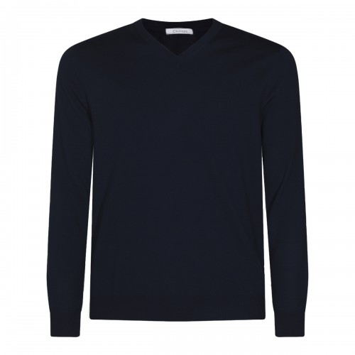 BLUE WOOL KNITWEAR