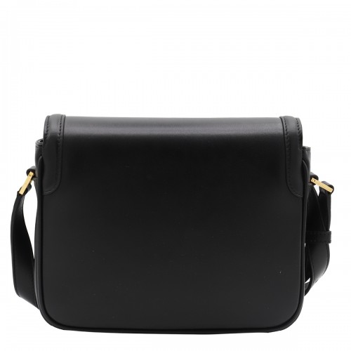 BLACK LEATHER SHOULDER BAG