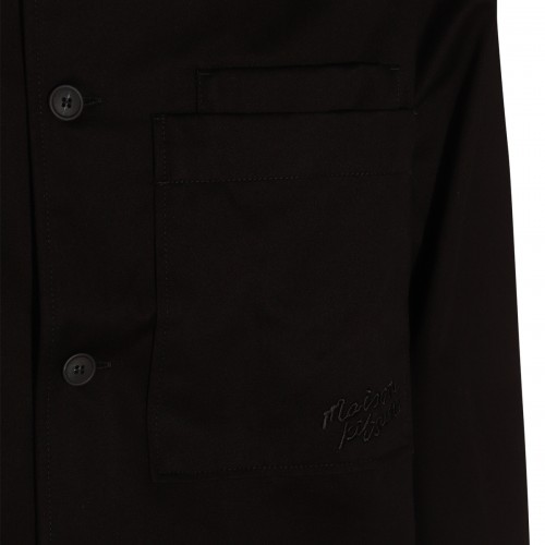 BLACK COTTON CASUAL JACKET