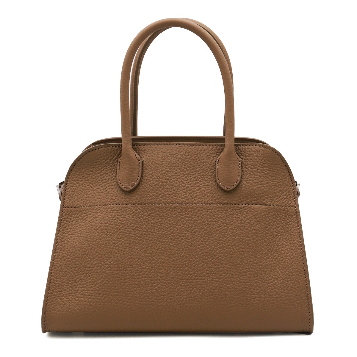 BROWN LEATHER SOFT MARGAUX 10 TOP HANDLE BAG