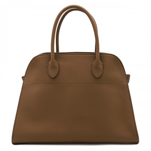 BROWN LEATHER SOFT MARGAUX 12 TOP HANDLE BAG