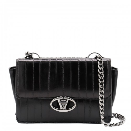 BLACK LEATHER SHOULDER BAG 2