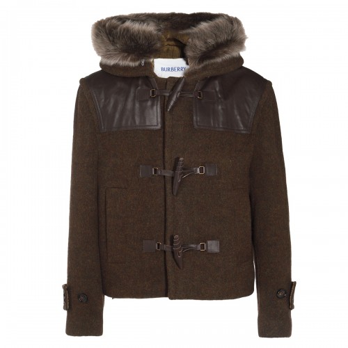 BROWN WOOL CASUAL JACKET