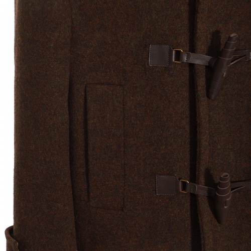 BROWN WOOL CASUAL JACKET