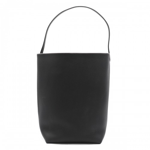 BLACK LEATHER LARGE N/S PARK TOTES