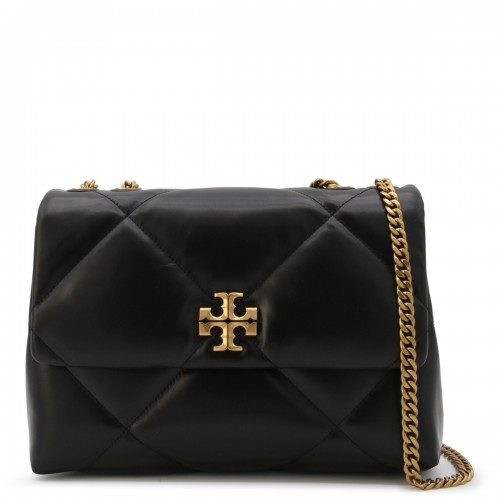 BLACK LEATHER SHOULDER BAG