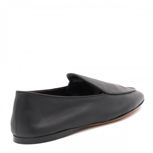 BLACK LEATHER LOAFERS