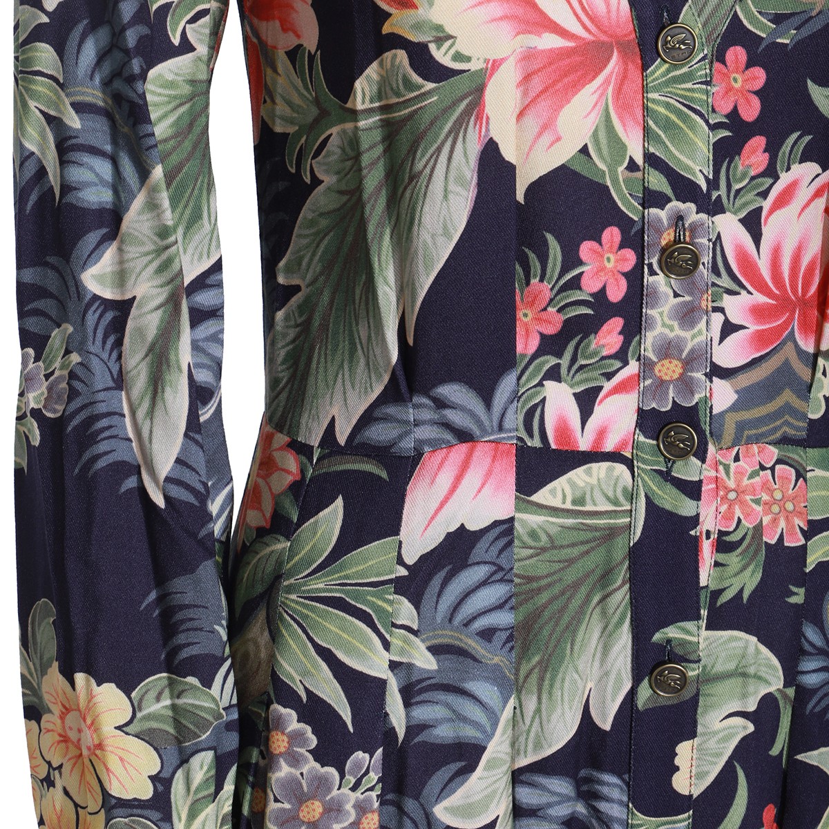 BLACK AND MULTICOLOR VISCOSE DRESS BLACK AND MULTICOLOR VISCOSE DRESS